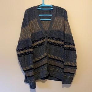 Gray and Blue Cardigan